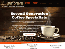 Tablet Screenshot of justcoffeemachines.com.au